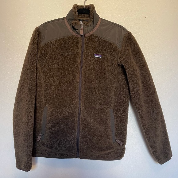 Patagonia Jackets & Blazers - Patagonia Women’s Brown Fleece Bomber Jacket Coat Size XL